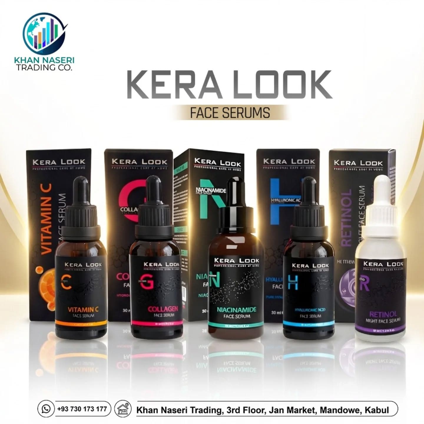 KERA LOOK Face Serums full product line — five varieties