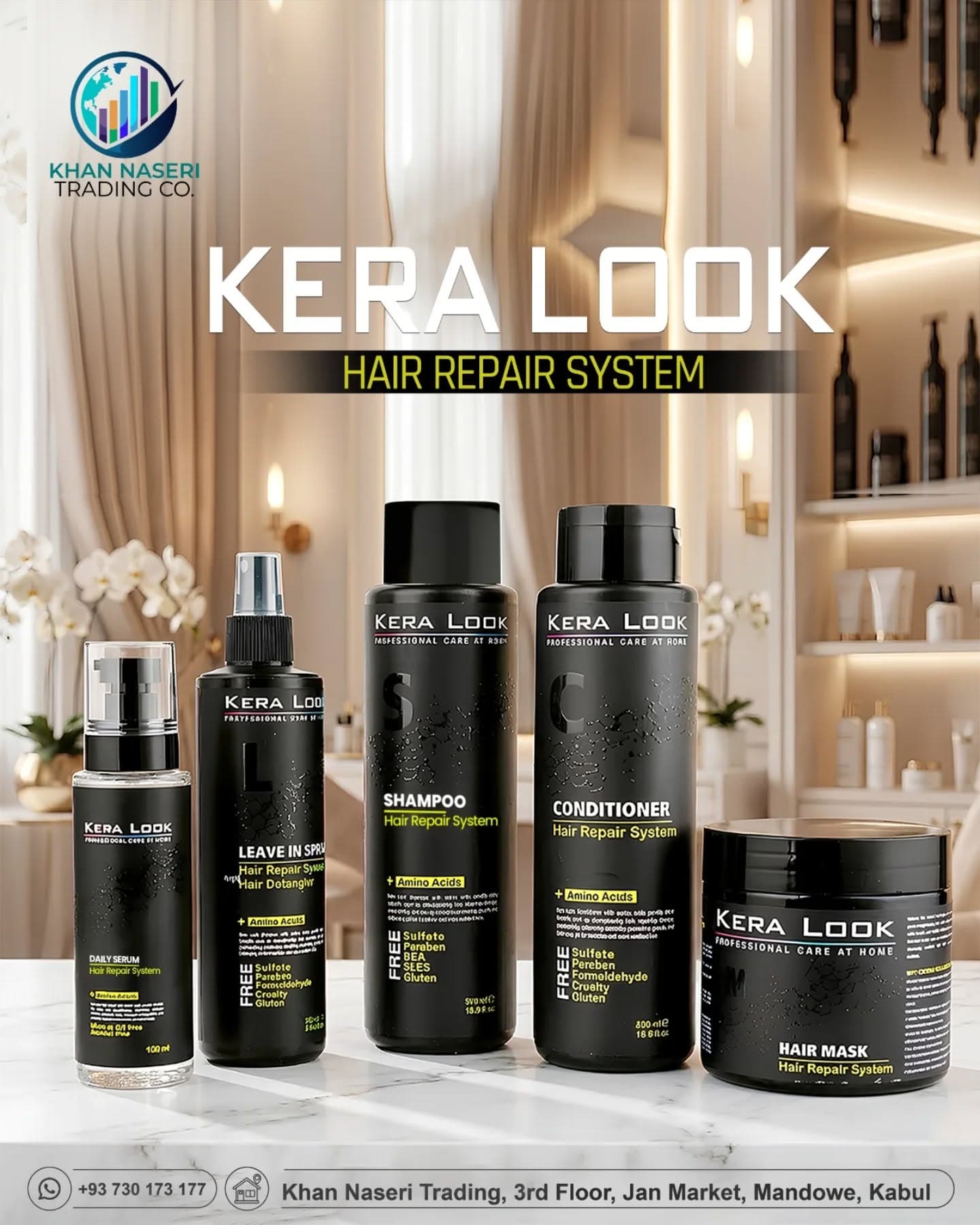 KERA LOOK Hair Repair System full product line — five products
