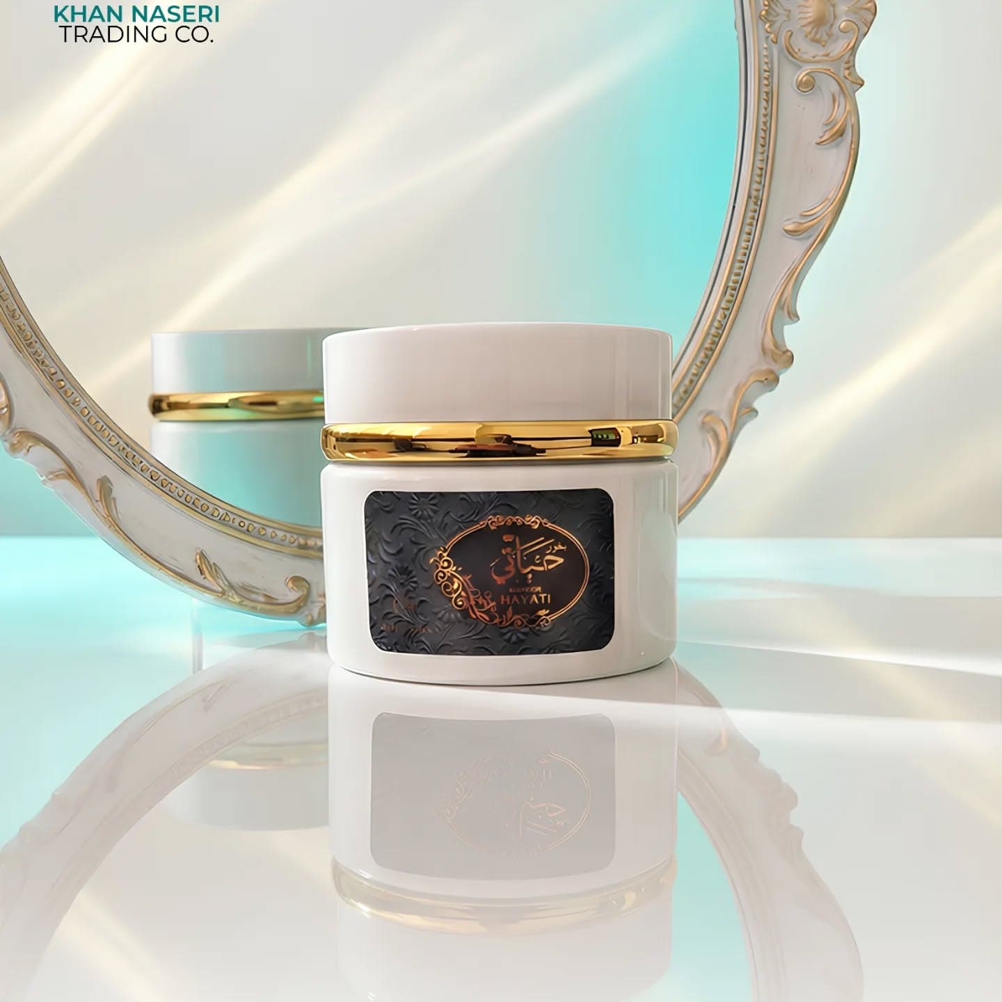 Hayati bakhoor incense in white ceramic jar