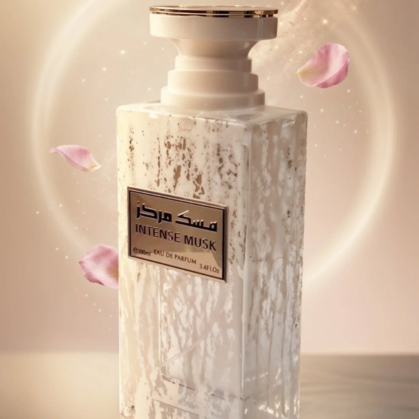 Intense Musk eau de parfum white glass bottle